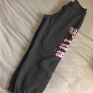 VS pink sweat capris size small
